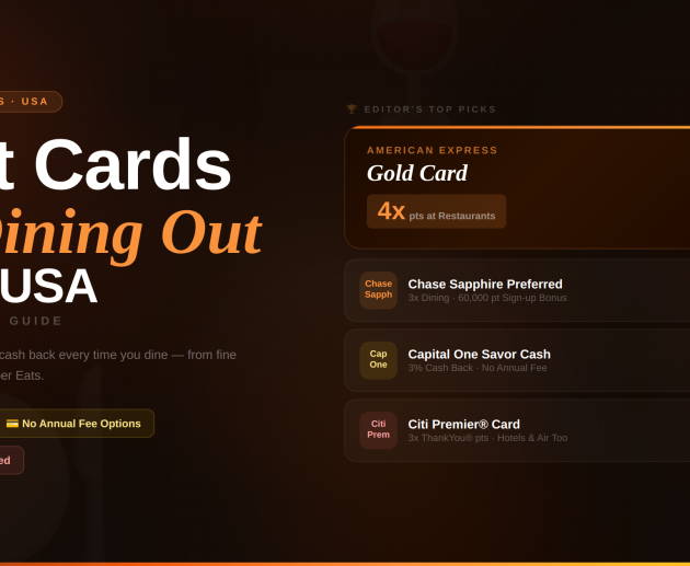 Best Credit Cards for Dining Out in the USA — 2026