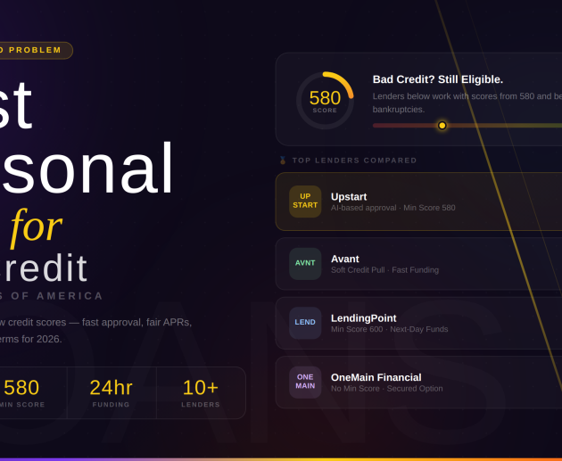 best personal loans for bad credit USA 2026