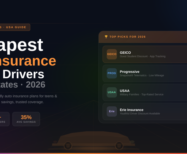 cheapest car insurance for young drivers USA 2026