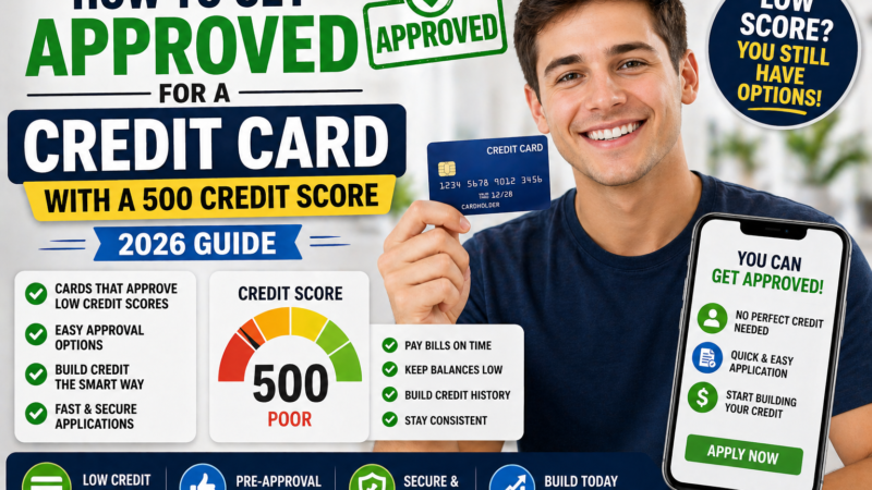 How to Get Approved for a Credit Card With a 500 Credit Score (2026 Guide)