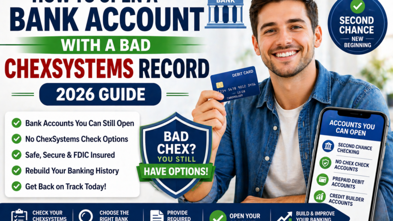 How to Open a Bank Account With a Bad ChexSystems Record (2026 Guide)